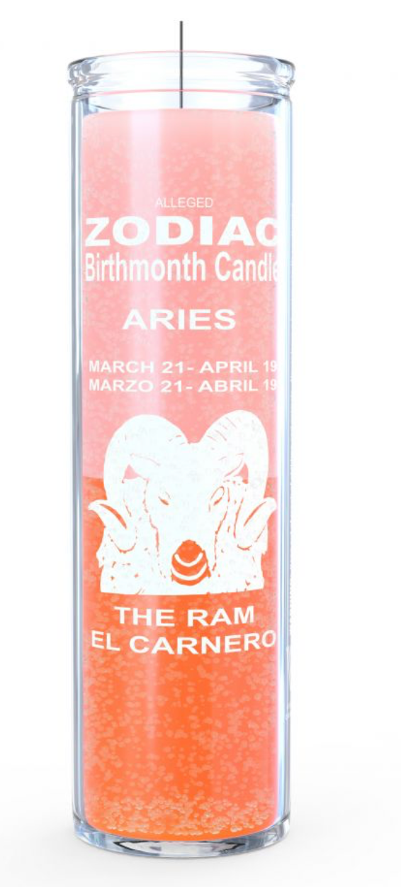 Aries Zodiac 7 Day Candle