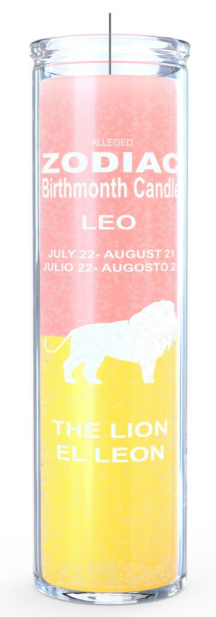 Leo Zodiac 7 Day Candle